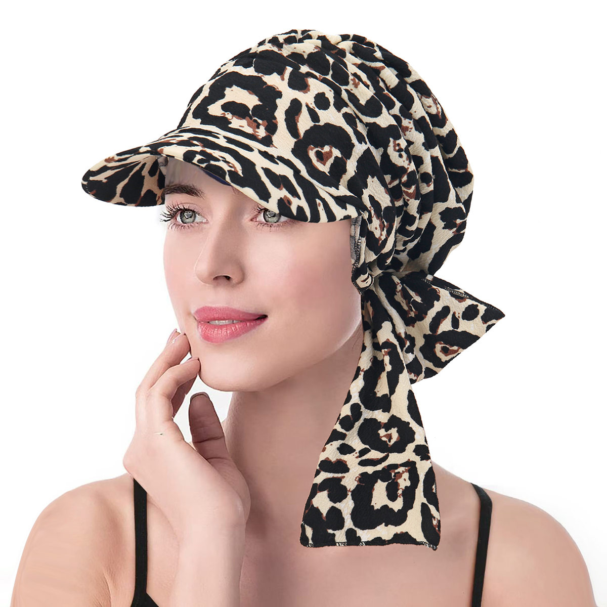 Vintage élégant Turban chapeaux avec bord femmes imprimer Hijab casquettes de Baseball bandeau mode musulman dames foulard
