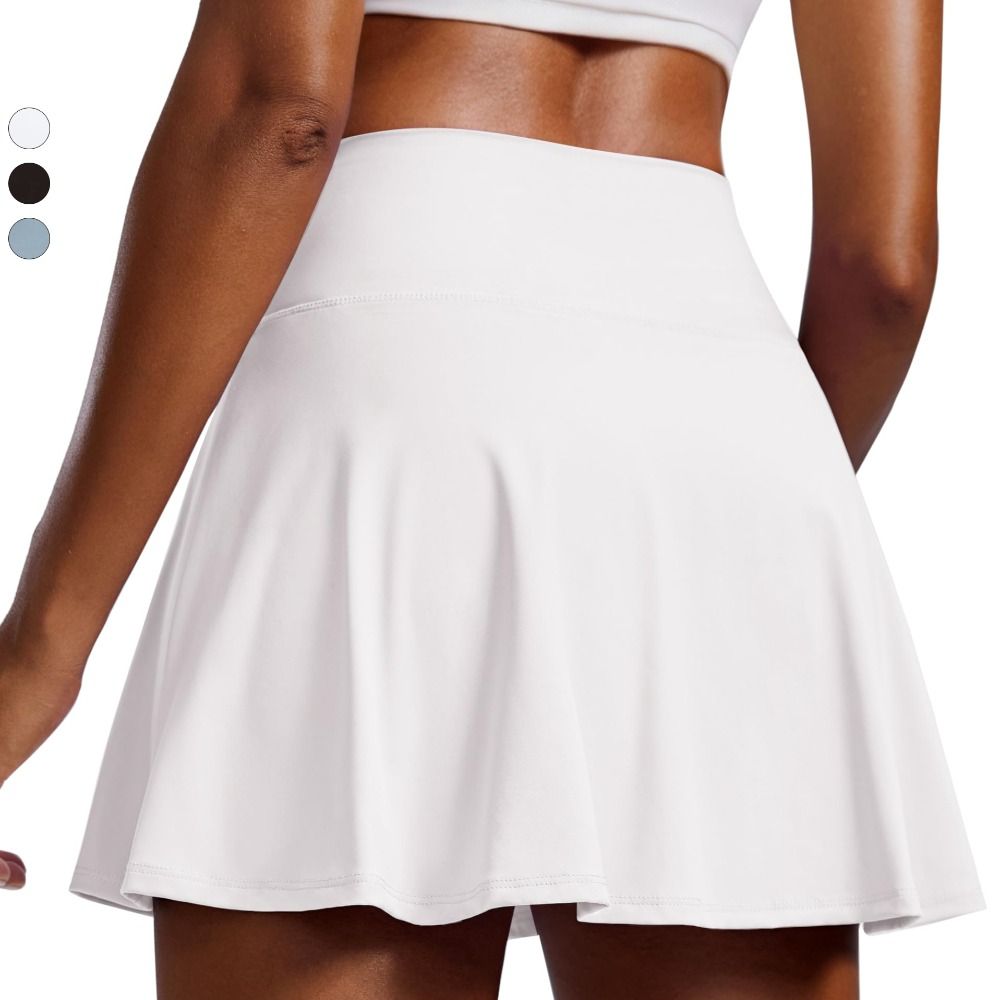 Jupes de tennis plissées avec poches intégrées, shorts intégrés, jupes de golf, design 2 en 1, style crossover, jupes de course