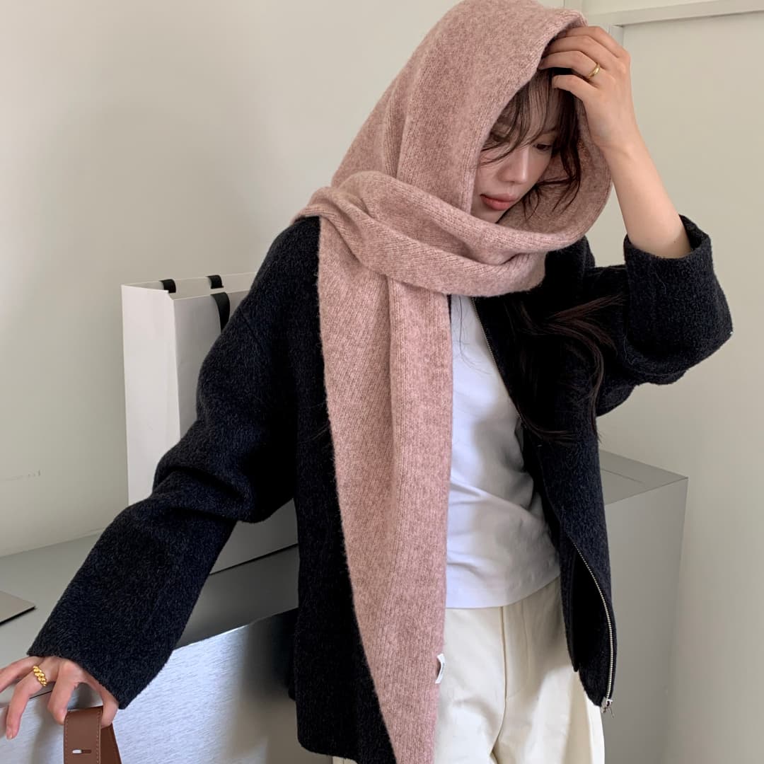 Nouveau Foulard Coréen Triangulaire 2026 en Laine Tricotée pour Femme – Écharpe Multifonction Chaude et Tendance