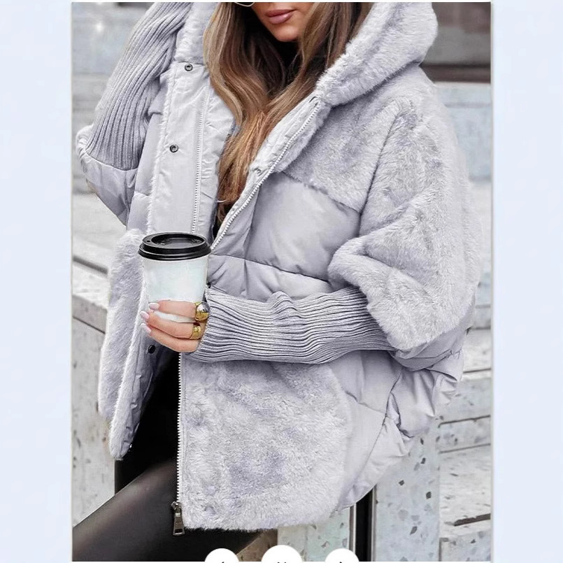 Manteaux matelassés à capuche pour femmes, nouvelle mode européenne et américaine, couleur unie, décontracté, tendance, Simple, basique épissé, vêtements Parkas