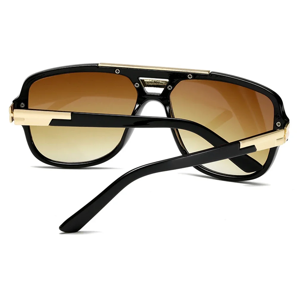 Lunettes de soleil carrées vintage pour hommes et femmes – Salons de créateurs classiques avec lentille miroir
