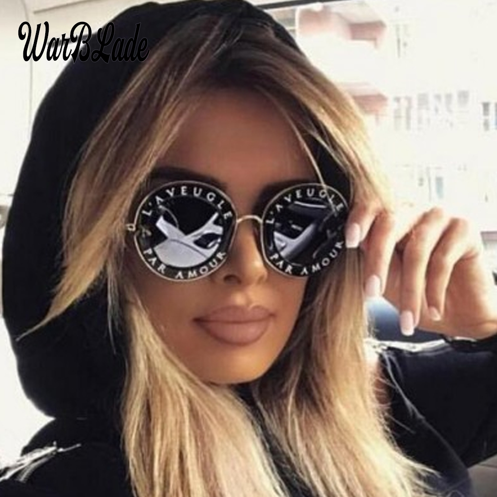 Lunettes de soleil rondes rétro noires pour hommes et femmes, lettres anglaises, petite équation, marque de créateur, mode masculine et féminine, 2020