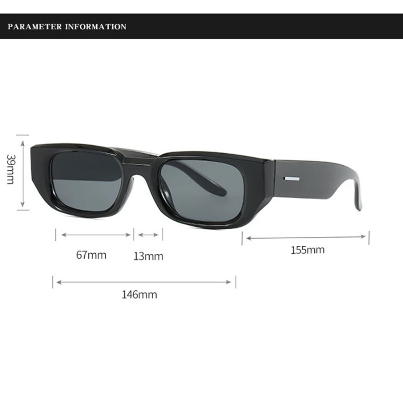 Nouvelles Lunettes de Soleil Rétro Classiques Rectangulaires pour Femmes, Lunettes de Soleil de Marque Designer Tendance, Protection UV400, Lunettes de Protection pour Hommes