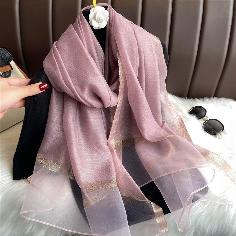 Foulards élégants pour femmes, châles et enveloppes légers en soie pour robes de soirée et de mariage