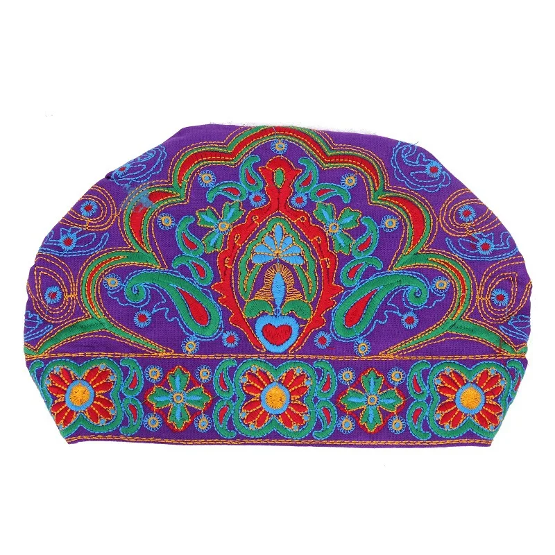 Femmes Style mexicain ethnique Vintage broderie fleurs voyage Bandanas rouge imprimé chapeau hiver loisirs Boho chapeaux pour femmes 5 couleurs