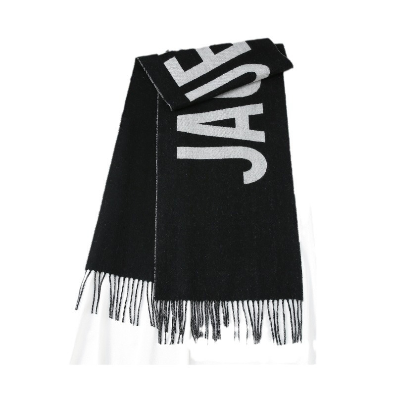Écharpe chaude 100% laine de marque de luxe pour femmes, design hiver, châle pour hommes, pashmina, motif lettre 2026, écharpe féminine, bufanda, foulard.