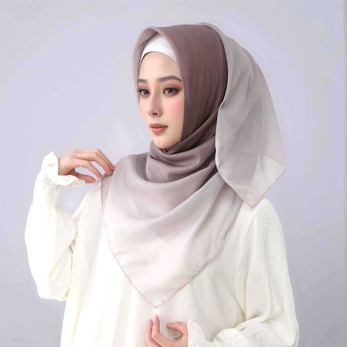 Nouveau Design dégradé carré écharpe femmes musulmanes Hijab coton Viscse Foulard bandeau châle enveloppement islamique Turban Foulard 110 cm