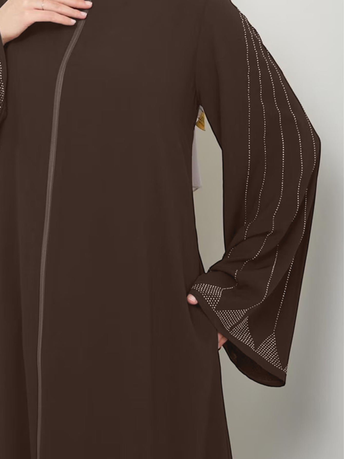 Robe élégante à manches longues pour femmes musulmanes, ample, Style café, diamant chaud