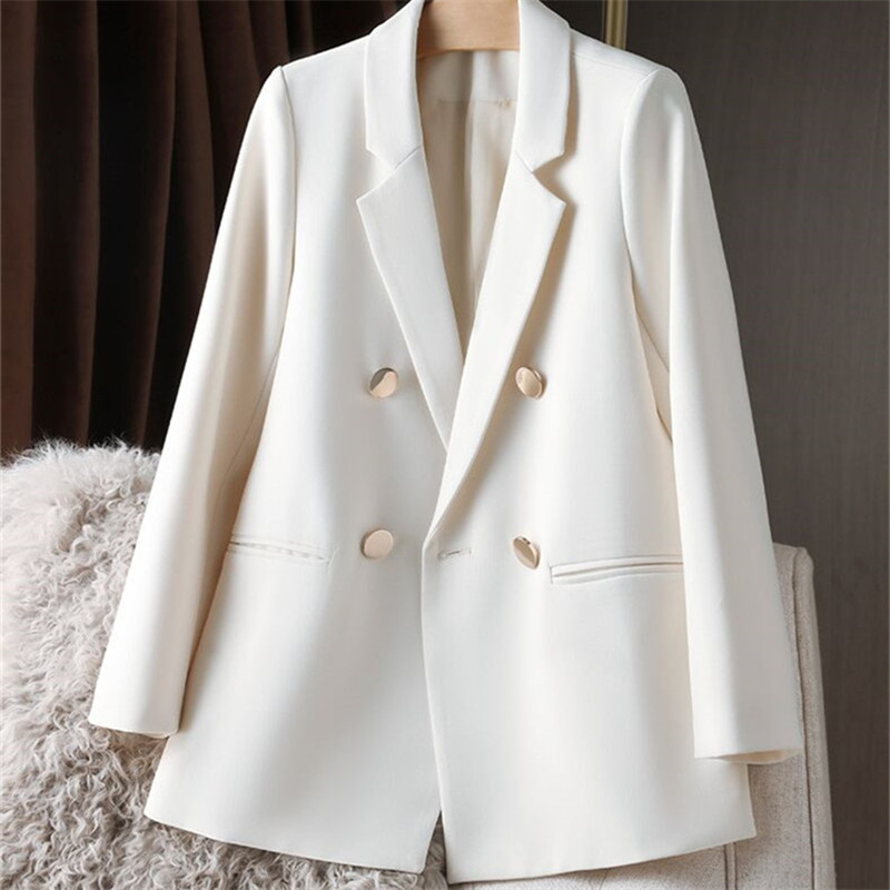 Blazer surdimensionné pour femmes, tendance, Style britannique, coupe ample, boutonné, manteau de costume de bureau décontracté