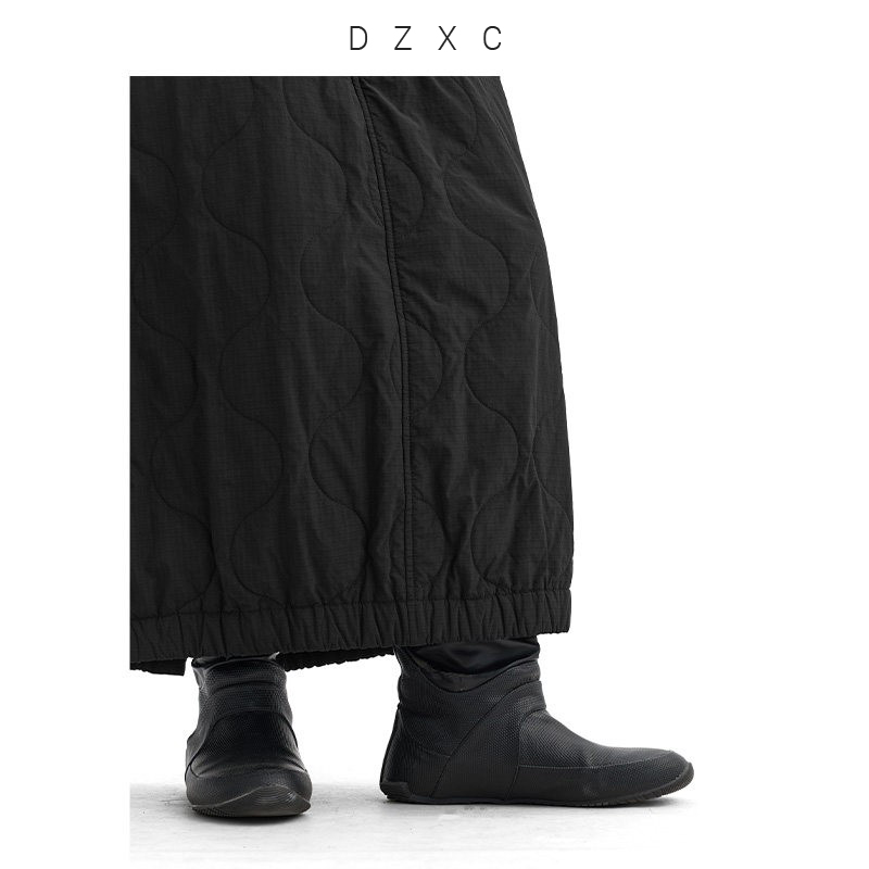Jupe classique noire avec rembourrage en laine d'alpaga, nouvelle jupe décontractée et polyvalente pour femme, collection automne-hiver 2025