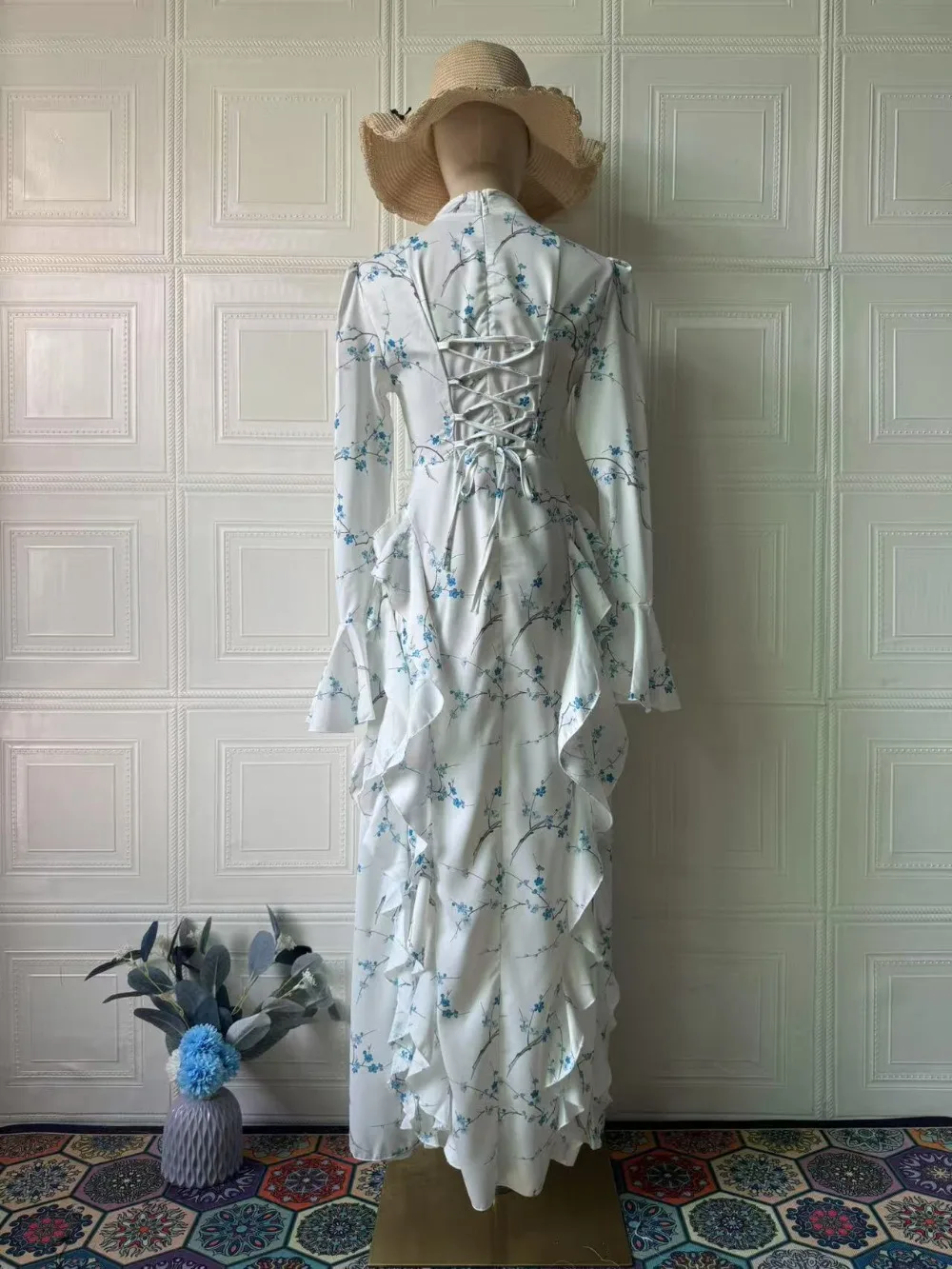 Robes de soirée Eid femmes Robe Abaya doux imprimé musulman Ramadan Jalabiya dubaï longue Robe maroc caftan robes Largos automne