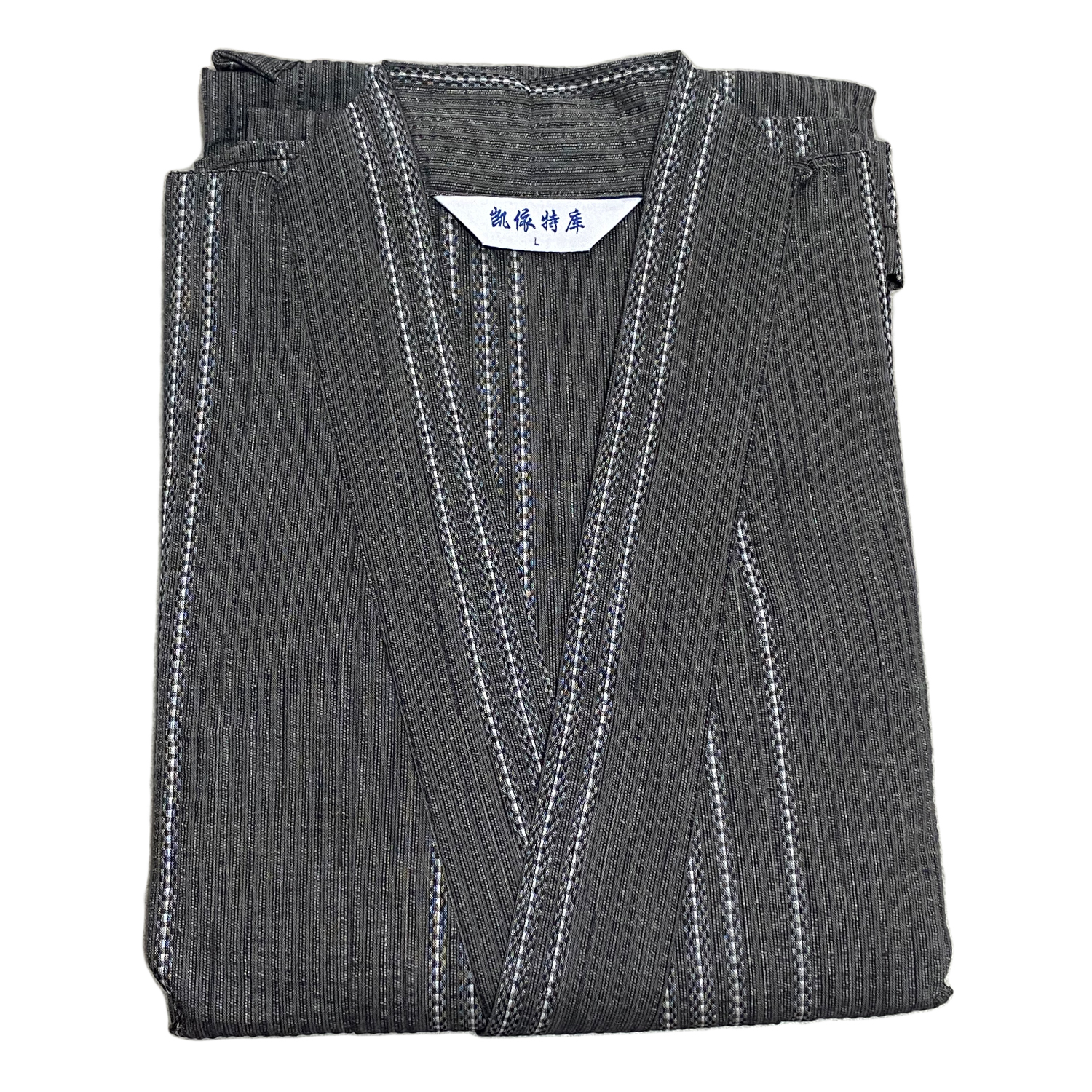 Été gris japonais traditionnel samouraï Kimono pour hommes Yukata Robe de bain Hekoobi Style ample Homewear ceinture longue Robe coton