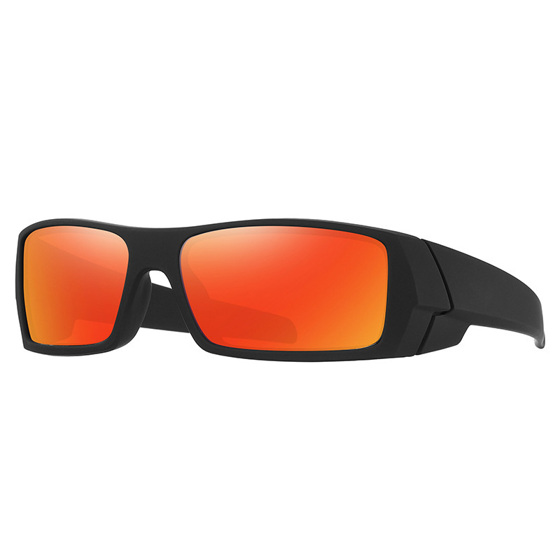 Lunettes polarisées à monture carrée, monture complète UV400 pour le cyclisme/pêche, lunettes de soleil pour sports de plein air, lentilles résistantes aux rayures