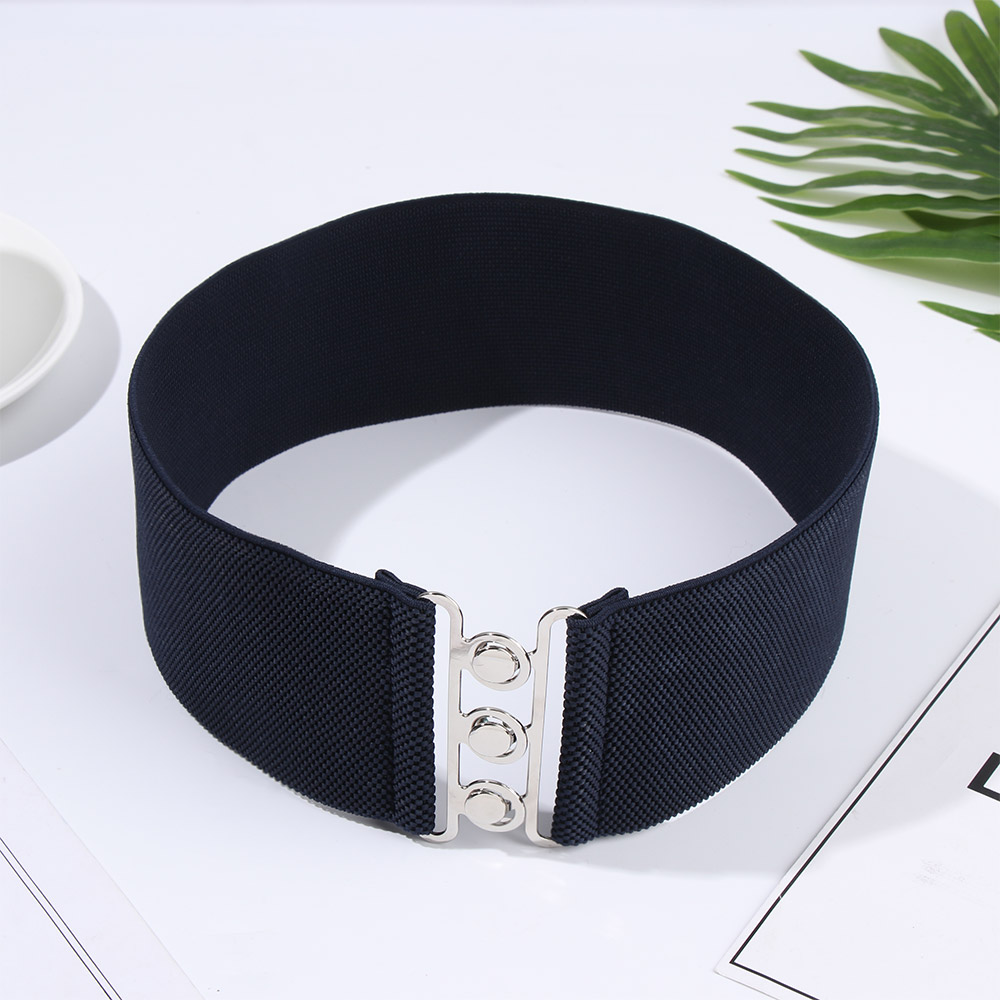 Ceinture large élastique pour femme, ceinture multicolore avec structure en métal, ceinture décontractée pour femme, ceinture pour manteau, ceinture pour robe