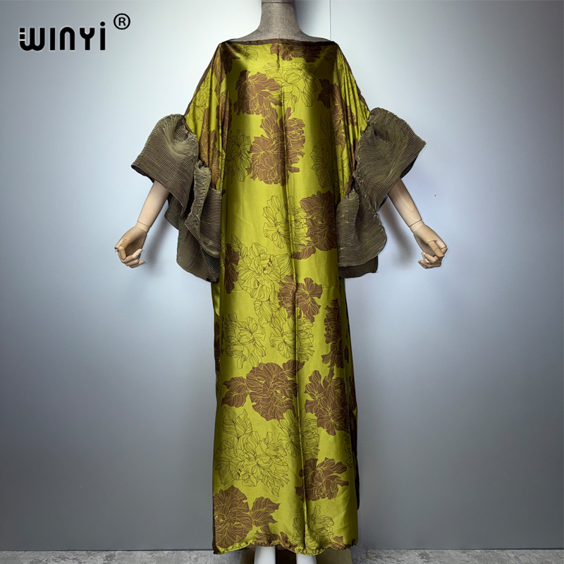 Robe Kaftan Rétro WINYI pour Femmes Musulmanes, Abaya Ample de Luxe pour les Fêtes, Vêtements de Soirée de Dubaï pour Femmes du Moyen-Orient