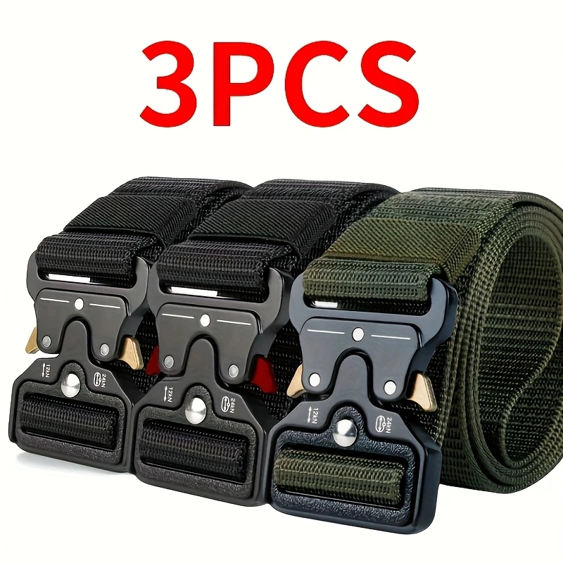 Ceinture tactique pour homme, ceinture mode business multifonctionnelle, ceinture décorative pour le camping, le golf et les activités de plein air.