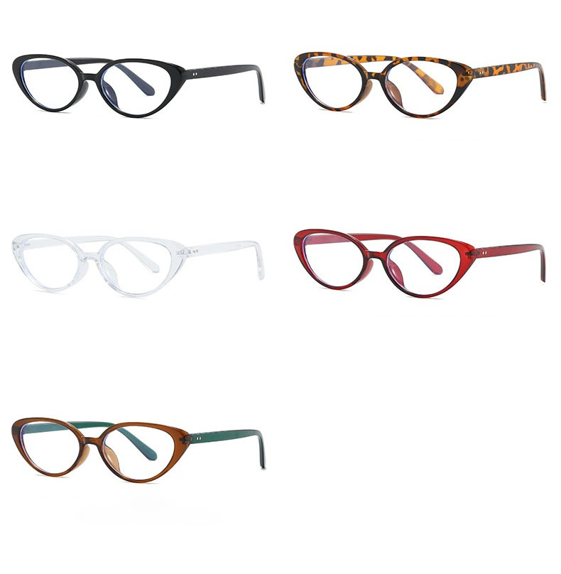 Monture de lunettes œil de chat vintage légère petite monture anti-lumière bleue lunettes sans ordonnance pour femmes lunettes de mode