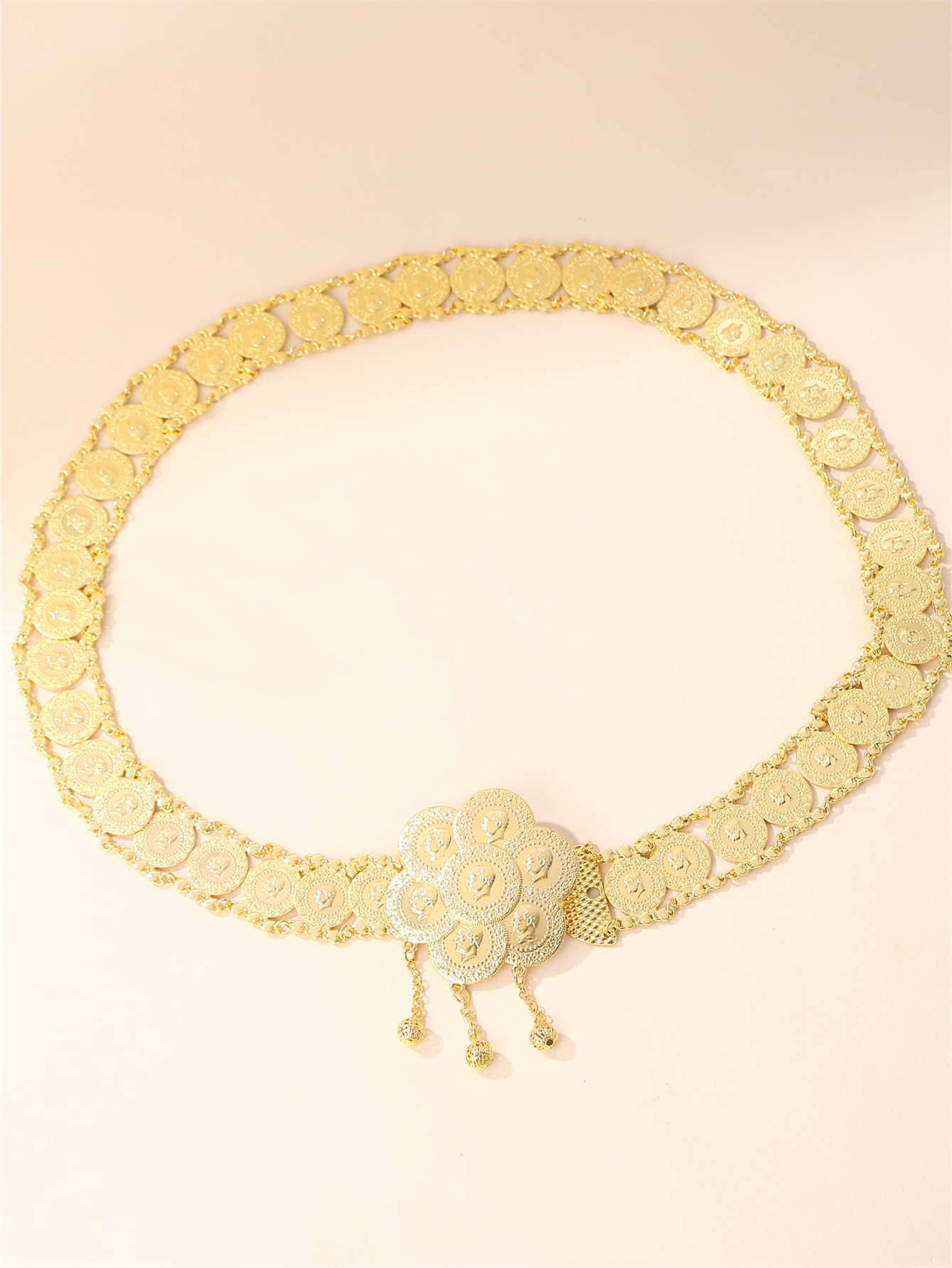 Ceinture caftan plaquée or 22 carats pour femmes, chaîne de taille arabe de Style turc, chaîne de corps pour Festival de Gala de mariage du moyen-orient, cadeau