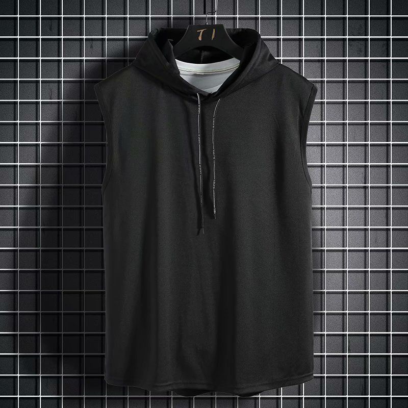 Débardeur de gymnastique d'été pour hommes, chemise sans manches à capuche, haut de musculation, mode Hip Pop, gilet, sweat-shirt, Singlets de Fitness, vêtements pour hommes