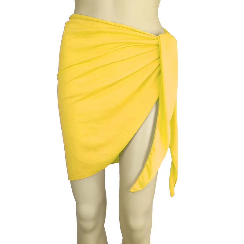 Été solide Bikini cache Shorts paréo enveloppes Sarong jupe maillot de bain maillots de bain femmes jupes de plage maillots de bain jupe demi-enveloppée