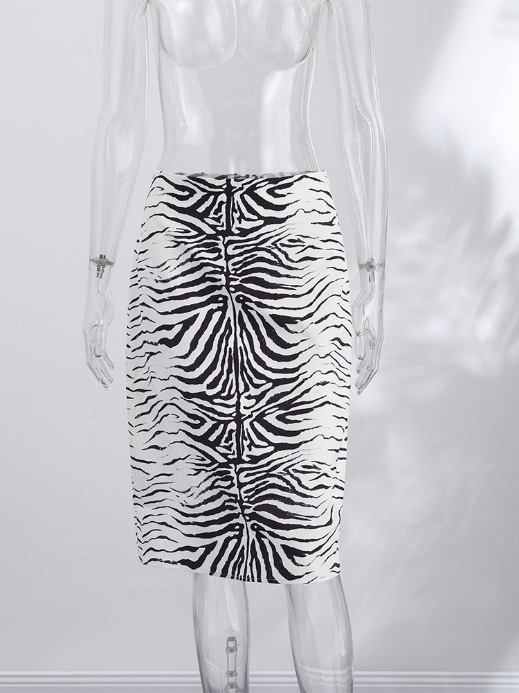 Jupe longue élégante à imprimé léopard pour femme, taille haute ajustée, avec fermeture éclair, mode automne 2026.