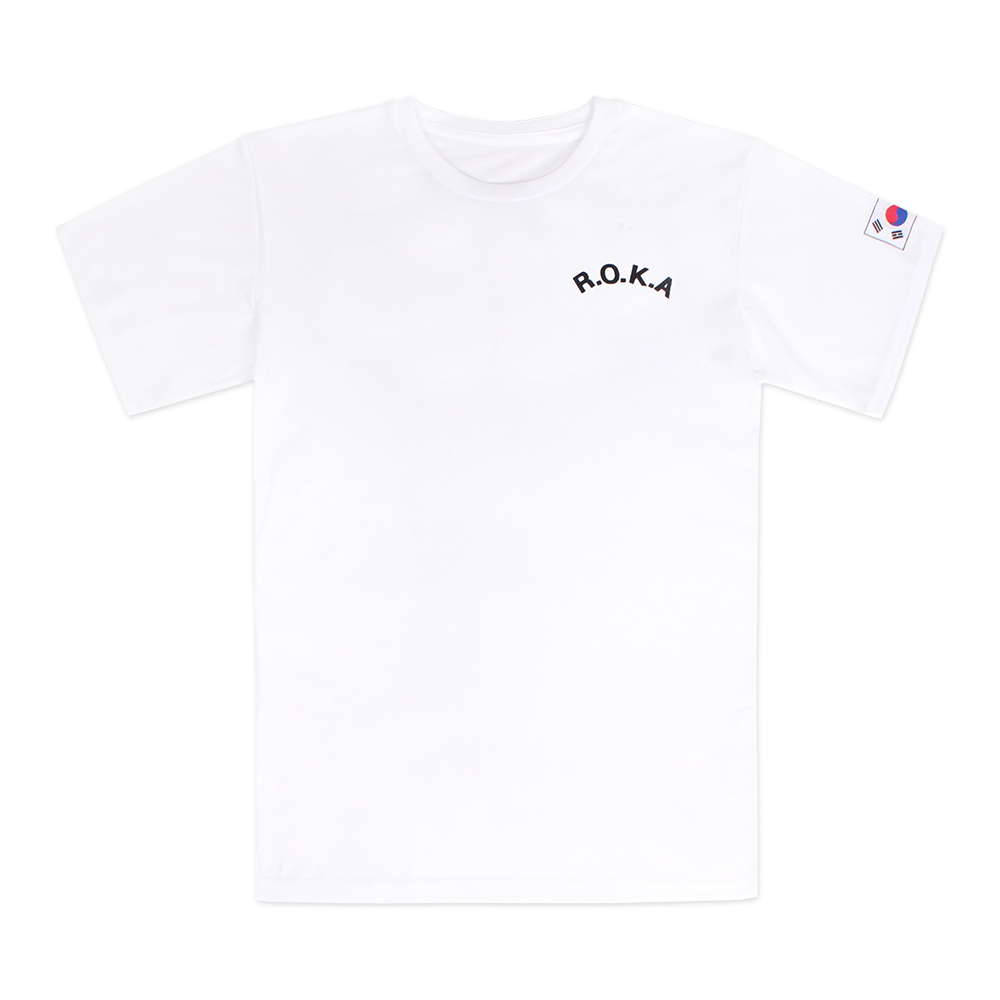 T-shirt surdimensionné pour homme avec imprimé drapeau de l'armée coréenne Roka, en coton, à manches courtes, décontracté, graphique, pour l'été, unisexe, streetwear
