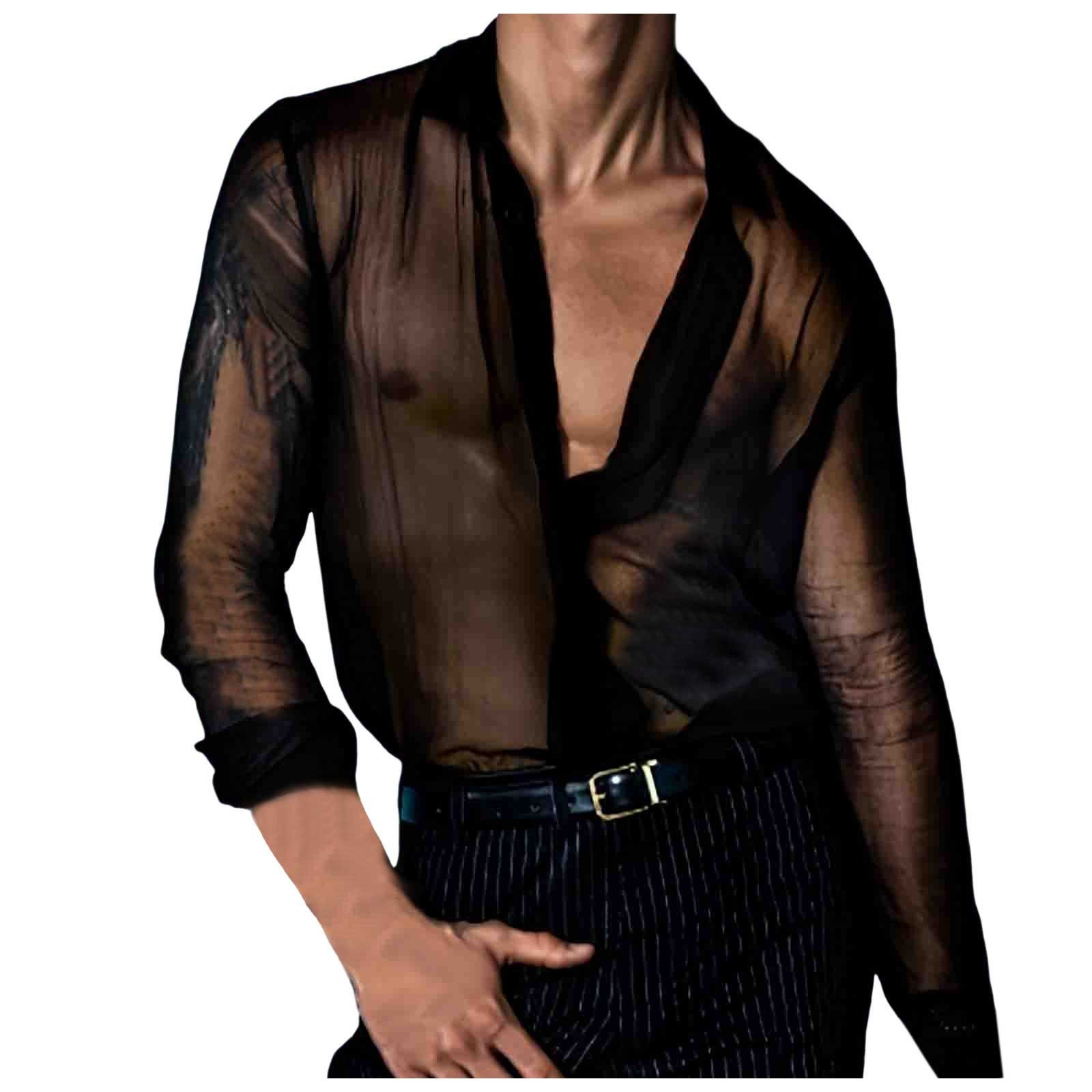 Chemise hawaïenne transparente pour hommes, vêtements sociaux coréens, chemise mince sexy pour hommes, chimilote respirante avancée, mode printemps et été