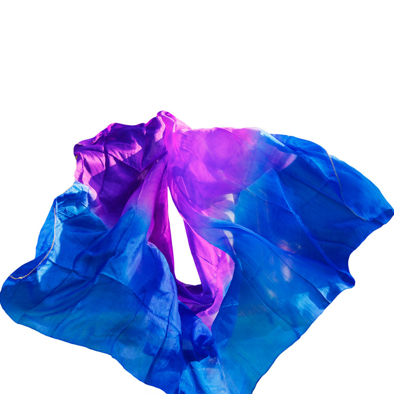 Group voile injVeil chinois pour femme, châle, écharpe, accessoire de costume, personnalisé, teint à la main, danse du ventre, pur, naturel, 100%