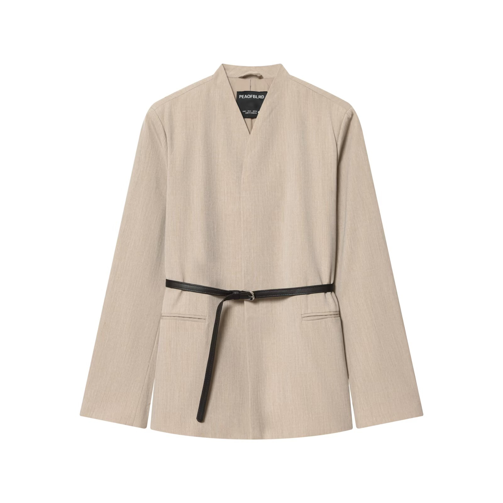 Nouvelle collection printemps de vêtements pour femmes, style décontracté, esthétique chaleureuse et intelligente, avec ceinture et veste de costume.
