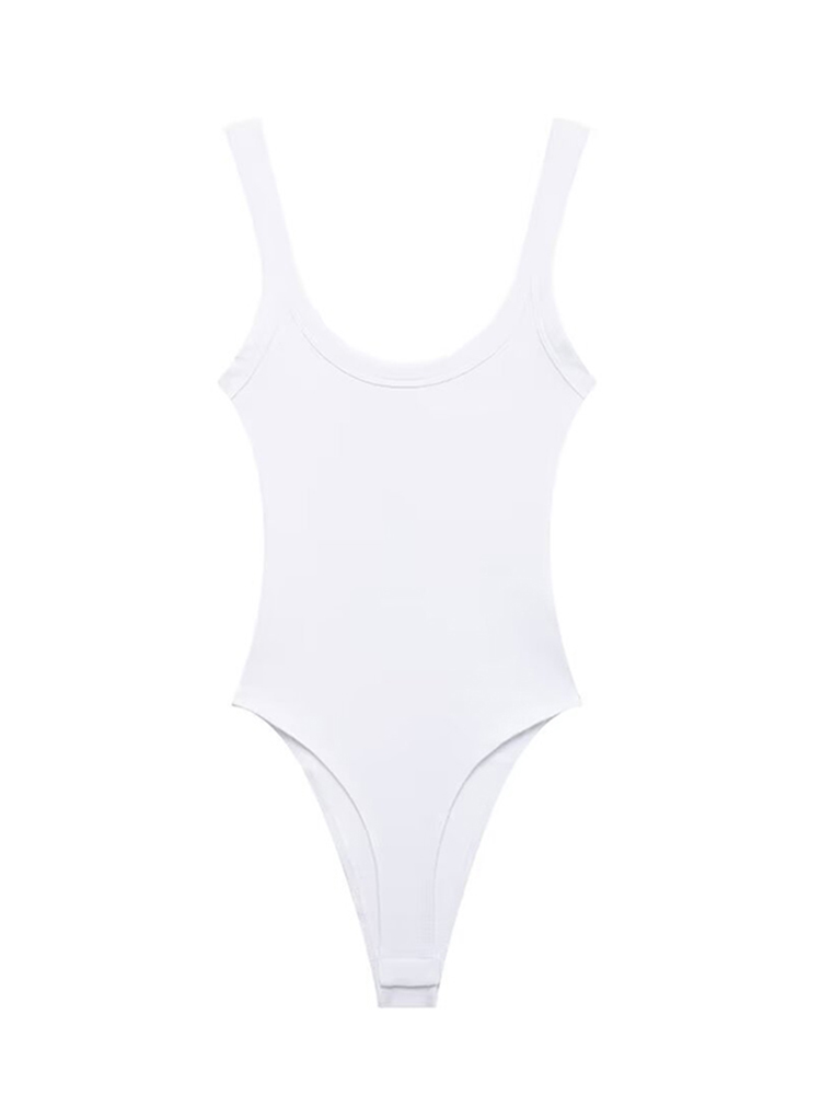 Body côtelé slim pour femmes, col rond, bretelles, bouton-pression, combishort féminin, mode Sexy