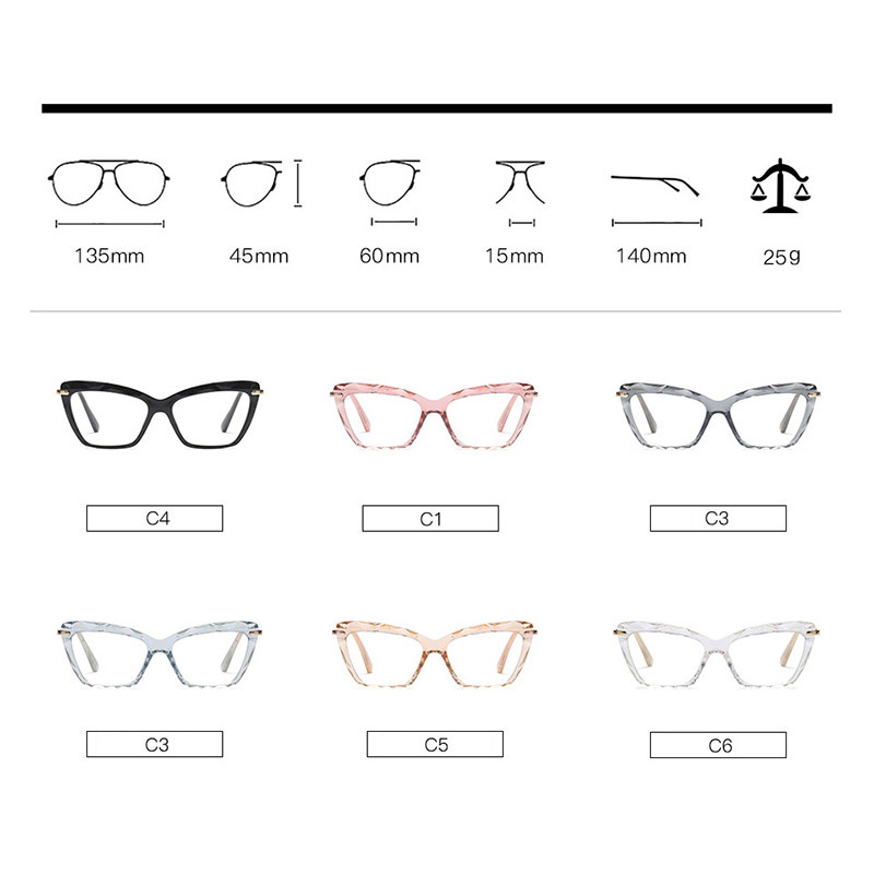 Lunettes à monture en acétate optique pour femmes, lunettes à jambes en métal, lunettes de marque de créateur, styles de mode