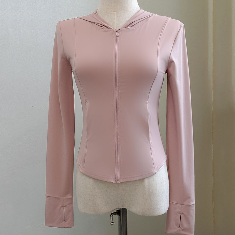 Veste de protection solaire en soie glacée pour femme, nouvelle collection 2026, à manches longues, à capuche, fine, zippée, style coréen, courte, ajustée, pour l'été, vêtement de sport.
