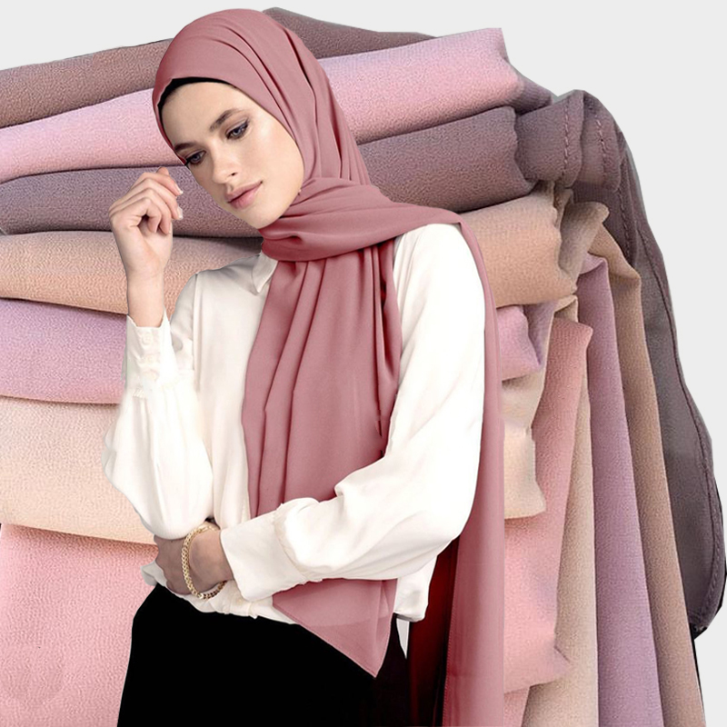 Écharpe en mousseline de soie pour femme, multicolore, douce, bulle, hijab, enveloppement, foulard, châles, bandeau, musulman, aviation, nouveau