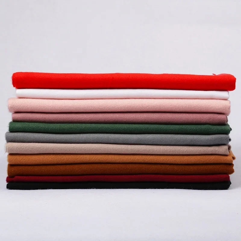 Écharpe longue en cachemire pour femme, hijab, pashmina, châle, pampilles, étoles, couleur unie, 68x200cm, hiver