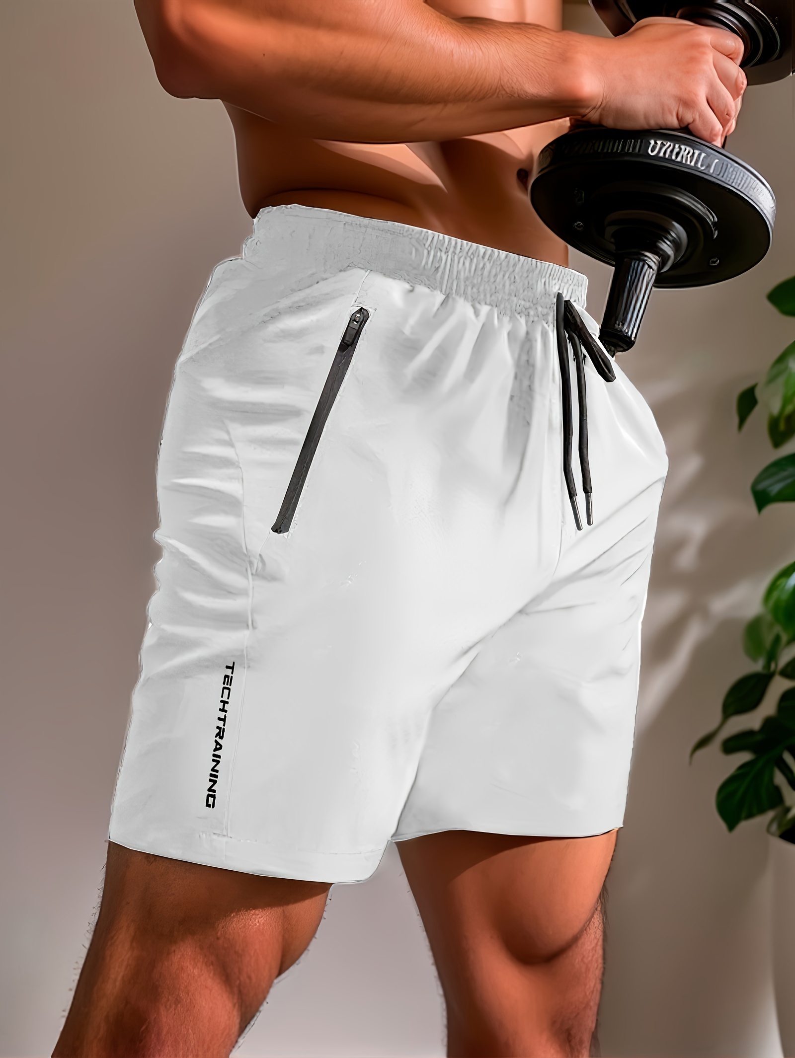 Ensemble trois pièces short pour hommes, sport, fitness, natation, poches zippées, séchage rapide, décontracté, respirant, short à cordon, adapté aux sports de plein air d'été, entraînement physique, loisirs à domicile, vacances à la plage