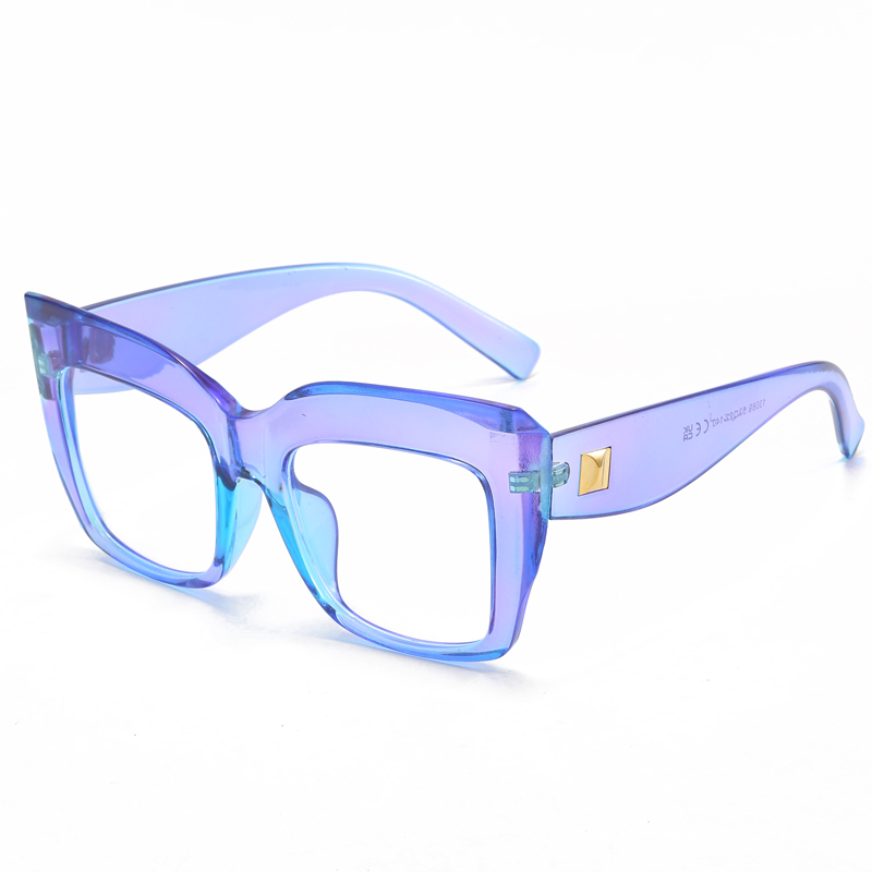 Montures de lunettes carrées surdimensionnées pour femmes, verres optiques Anti-lumière bleue, marque de luxe, grandes lunettes