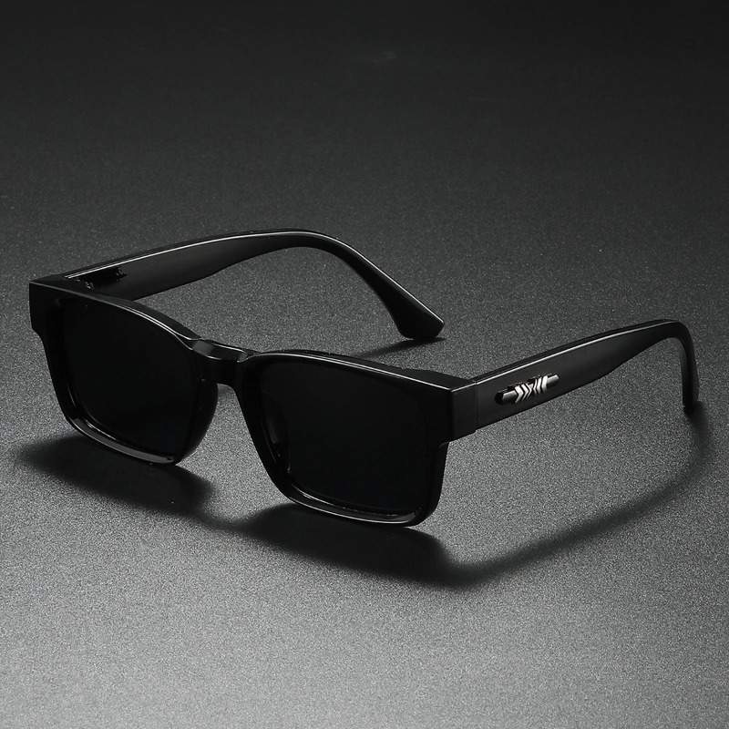 Lunettes de soleil polarisées carrées de qualité pour hommes, monture en métal, idéales pour les voyages, la randonnée, la plage, la pêche, protection UV400, Gafas De Sol