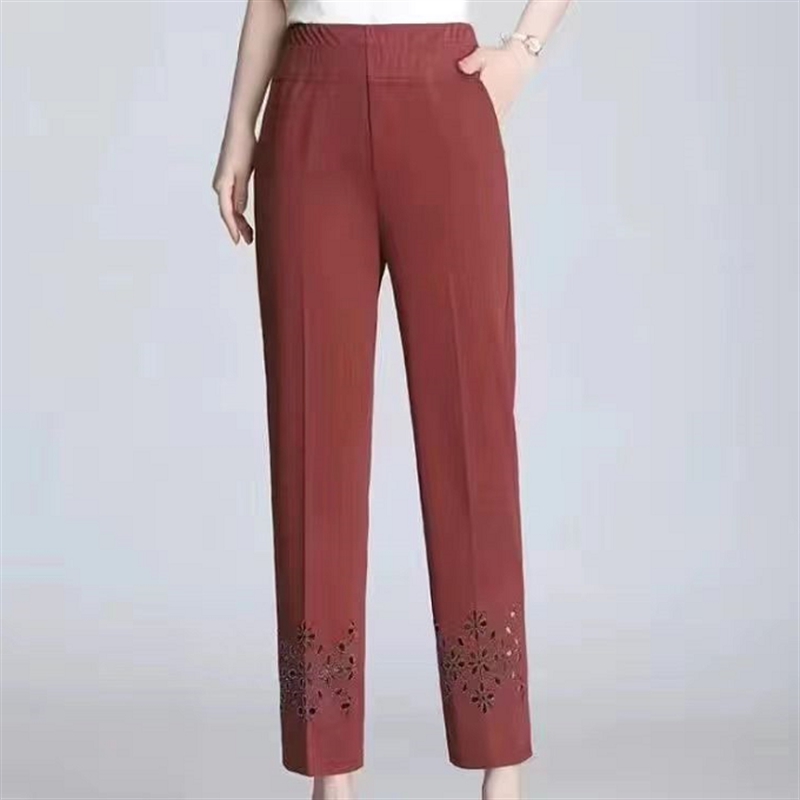 Été femmes pantacourt pour femmes évider Pantalon Femme taille haute noir Pantalon court décontracté Baggy Pantalon