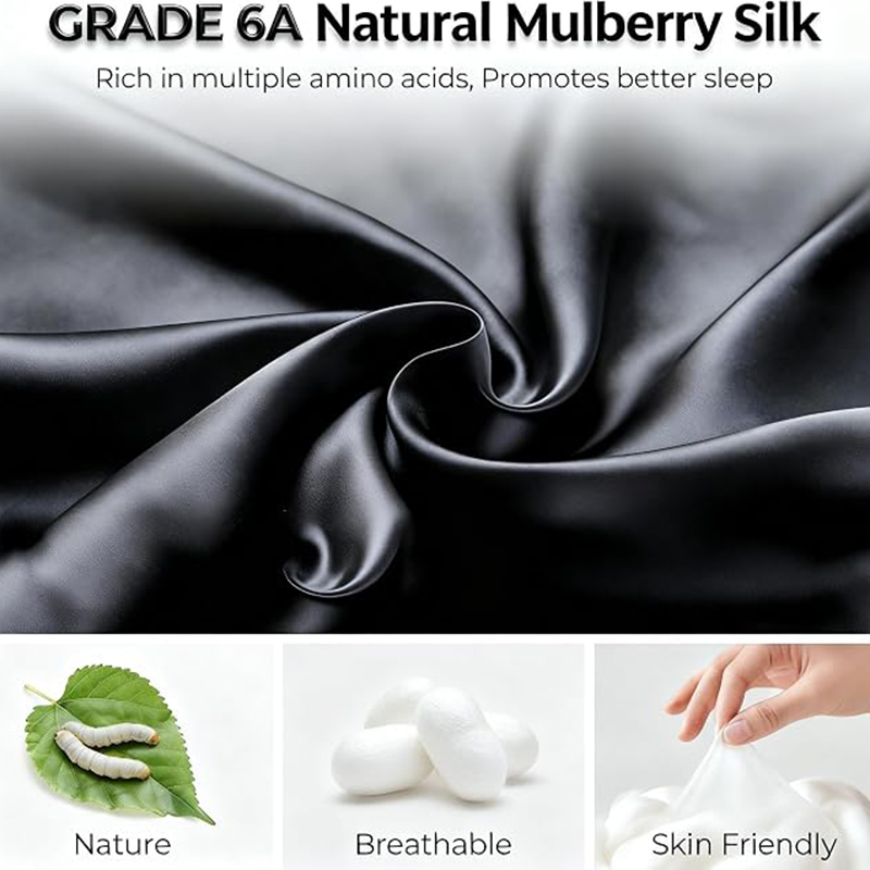Masque de sommeil en soie pure 100% de luxe, contour 3D, doux, respirant, sans pression, confortable pour dormir