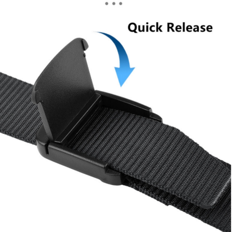 Ceinture décontractée pour homme, ceinture en toile à boucle automatique sans métal, ceinture pour jeans homme, adaptée pour les sorties en plein air et le quotidien