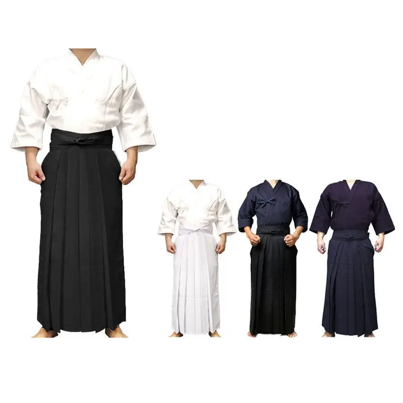 Uniformes Kendo vêtements d'arts martiaux Kendo Aikido Hapkido costume d'arts martiaux hommes femmes Hakama Aikido Uniforme Kung Fu Taekwondo