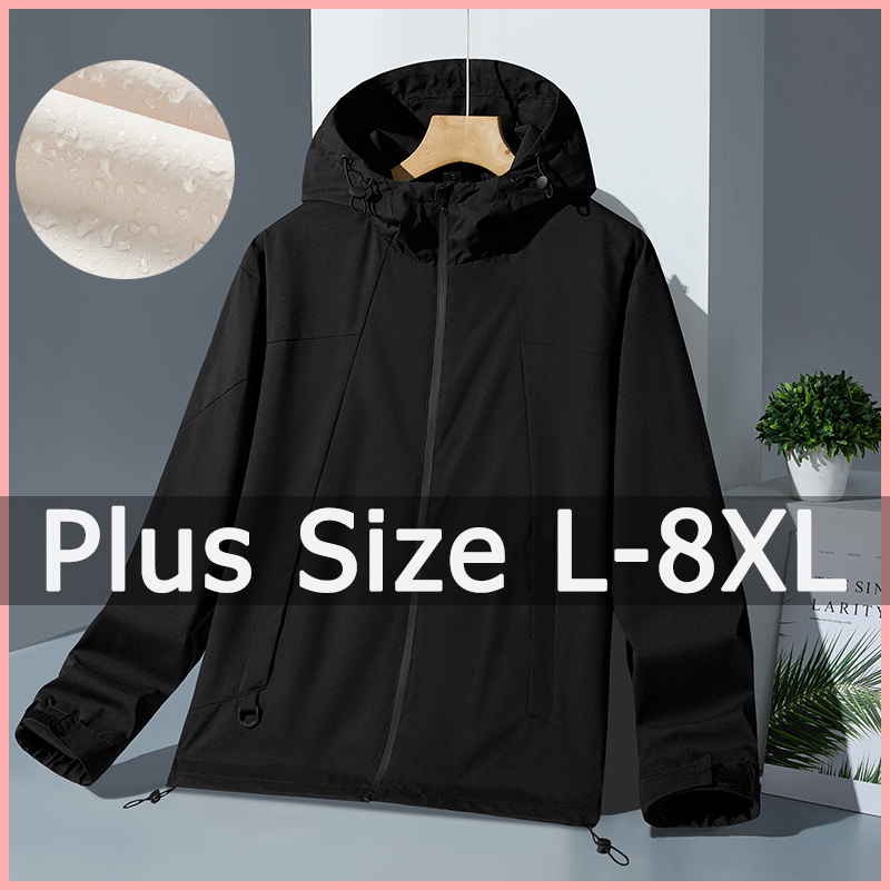 Veste imperméable grande taille pour femme, manteau d'extérieur, coupe-vent, vêtements pour femmes, 5XL, 6XL, 7XL, 8XL
