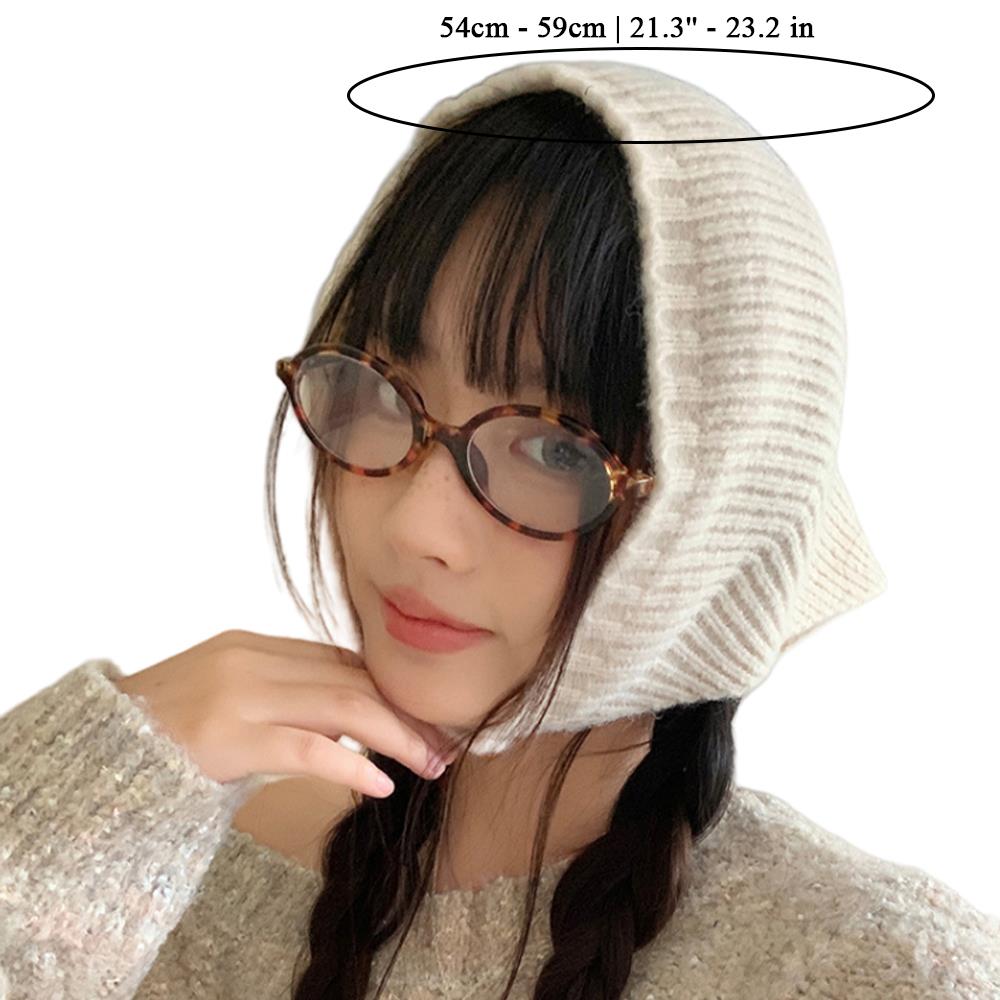 Chapeau de cheveux triangulaire coréen Ins, couleur unie, fait à la main, respirant, réglable, couvre-chef en tricot, création de photos, chapeau de pull d'atmosphère