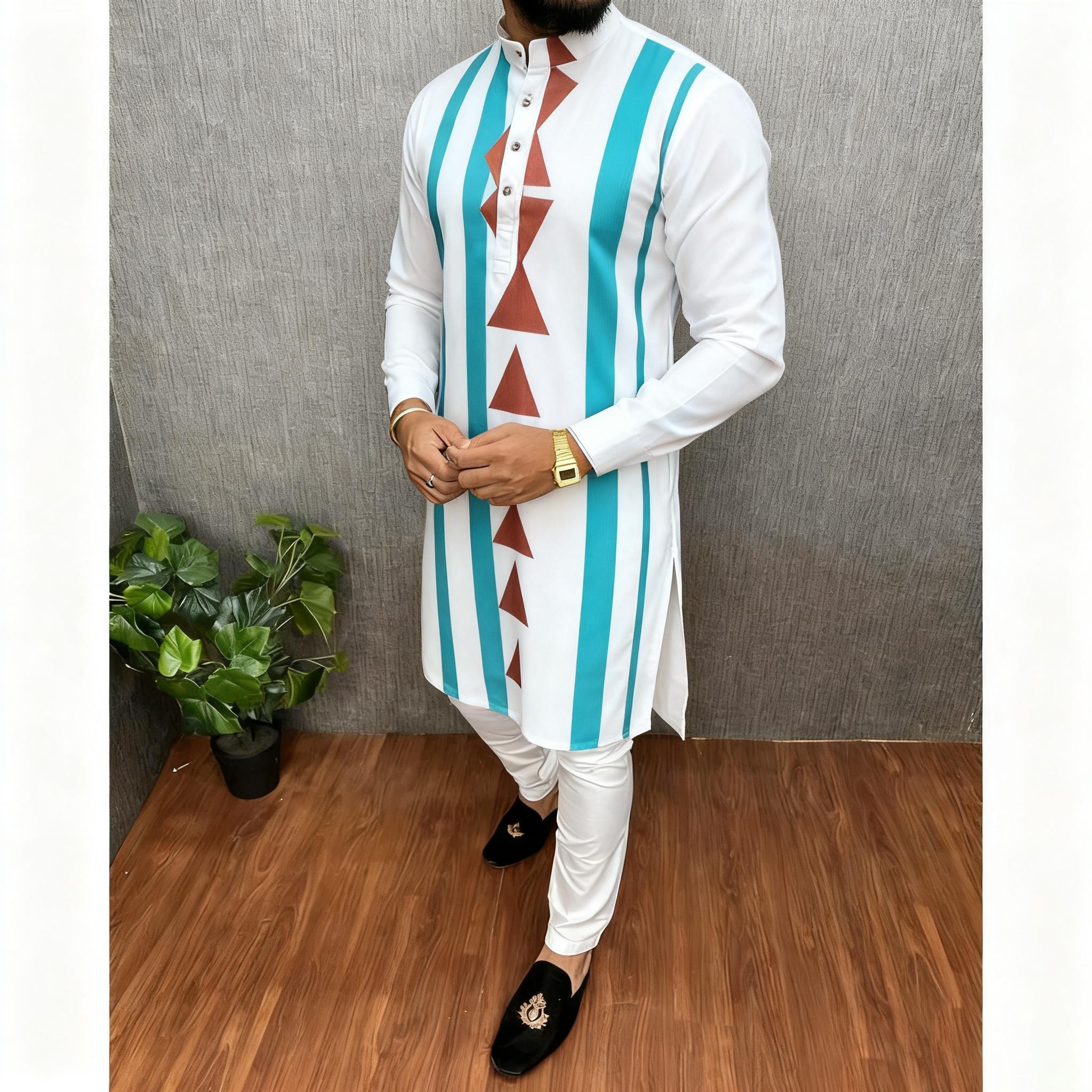 Caftan musulman dubaï pour hommes, manches longues, Style ethnique, col montant, vêtements arabes, Gandoura, Marocaine, 2026