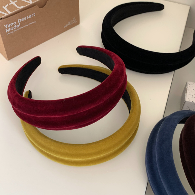 Bandeau en flanelle d'hiver, accessoires de cheveux antidérapants pour femmes, cerceaux de cheveux au Design en relief, à la mode