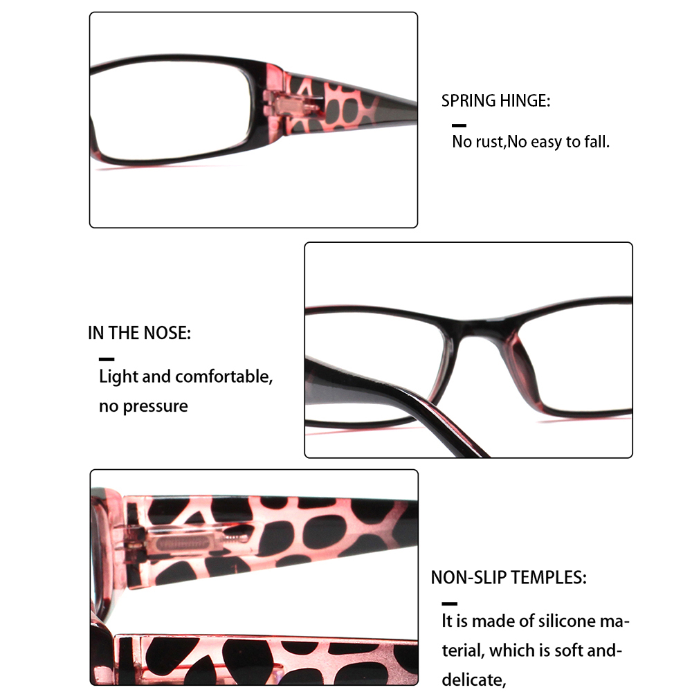 Lunettes de lecture à monture rectangulaire pour femmes, charnière à ressort confortable, lunettes de lecture pour femmes, qualité, mode, 2.0, 3.0, 4.0, 5.0