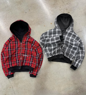 Harajuku simple design coréen décontracté polyvalent couple cardigan à fermeture éclair Y2K début d'automne rétro double face plaid veste à capuche