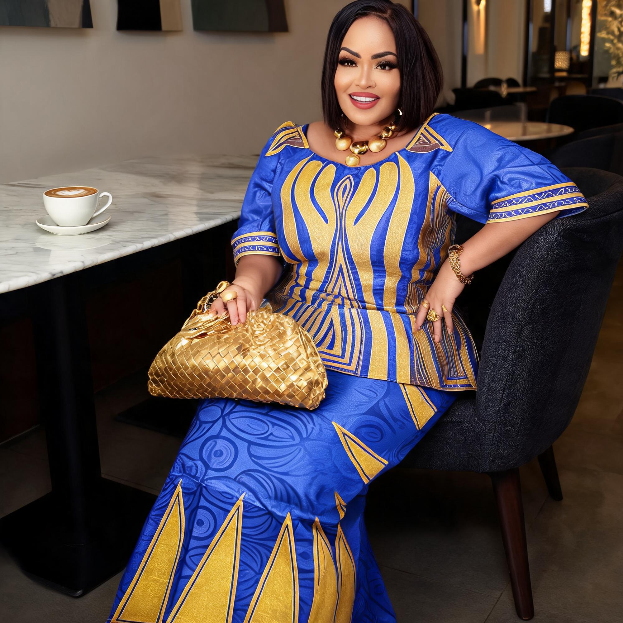 Robes africaines pour femmes grande taille, robe longue avec écharpe, design brodé Bazin Riche