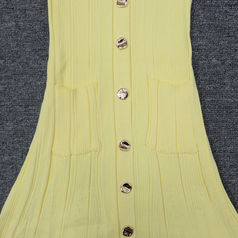 Robe tricotée d'hiver pour femmes, manches longues, volants, simple boutonnage, robes longues de fête, pull à la mode, nouvelle collection 2025