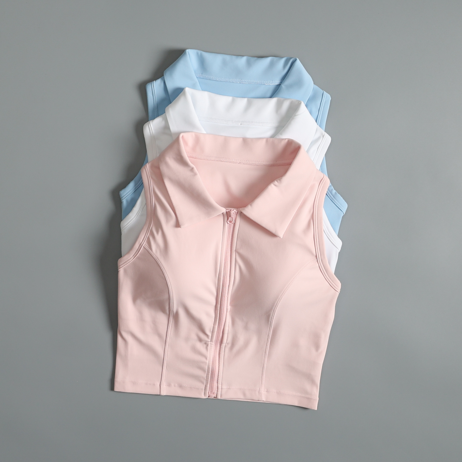 Gilet de sport pour femmes en été, entraînement de course, antichoc, professionnel, fermeture éclair sur le devant, yoga, fitness, séchage rapide, auxiliaire